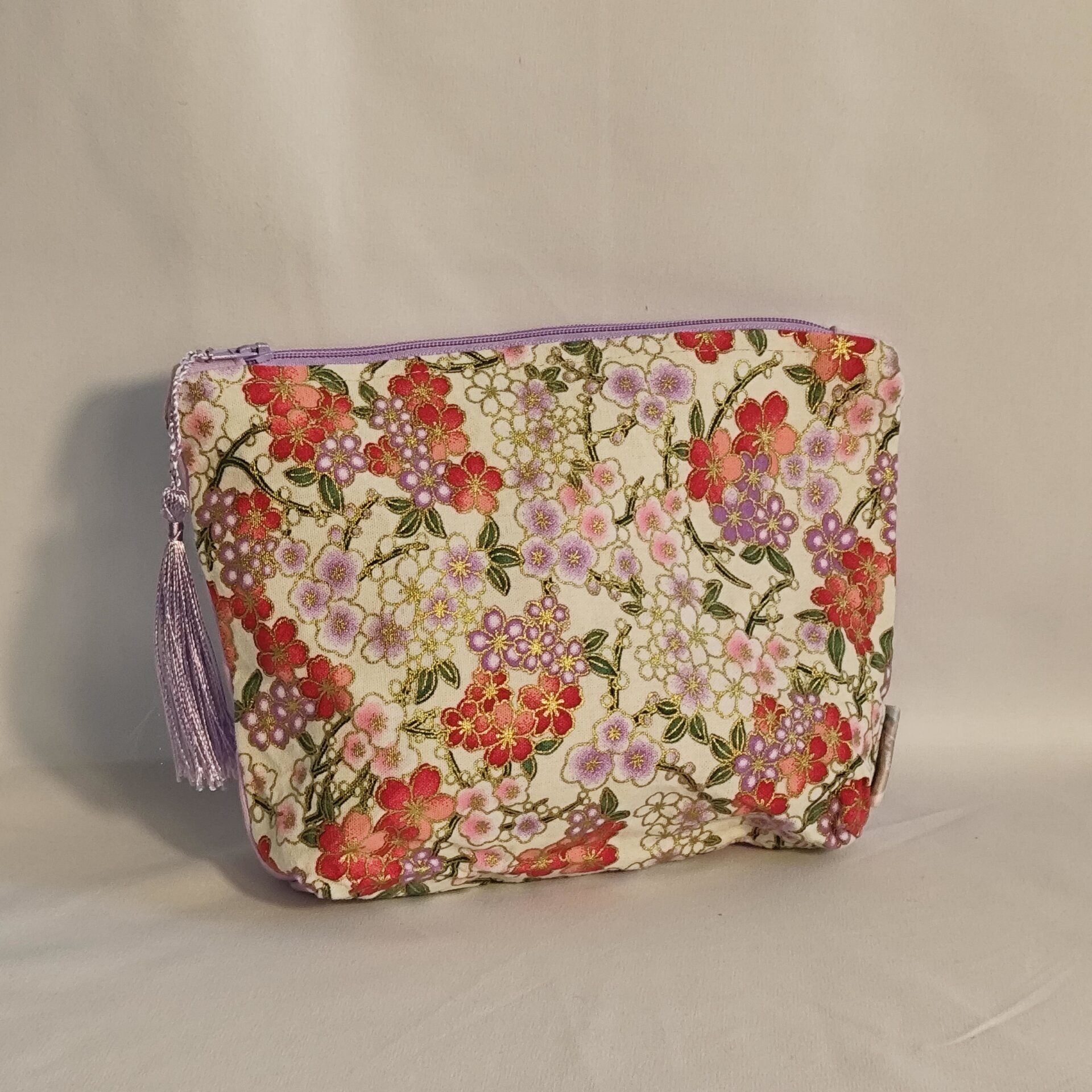 pochette fleur mauve